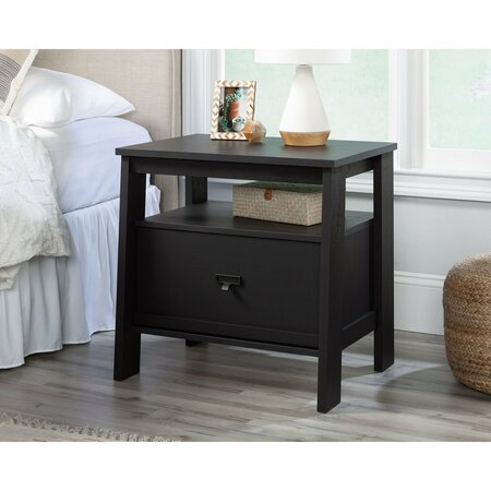 SAUDER Trestle Night Stand Ro , Drawer with metal runners and safety stops features T-lock assembly system 433654